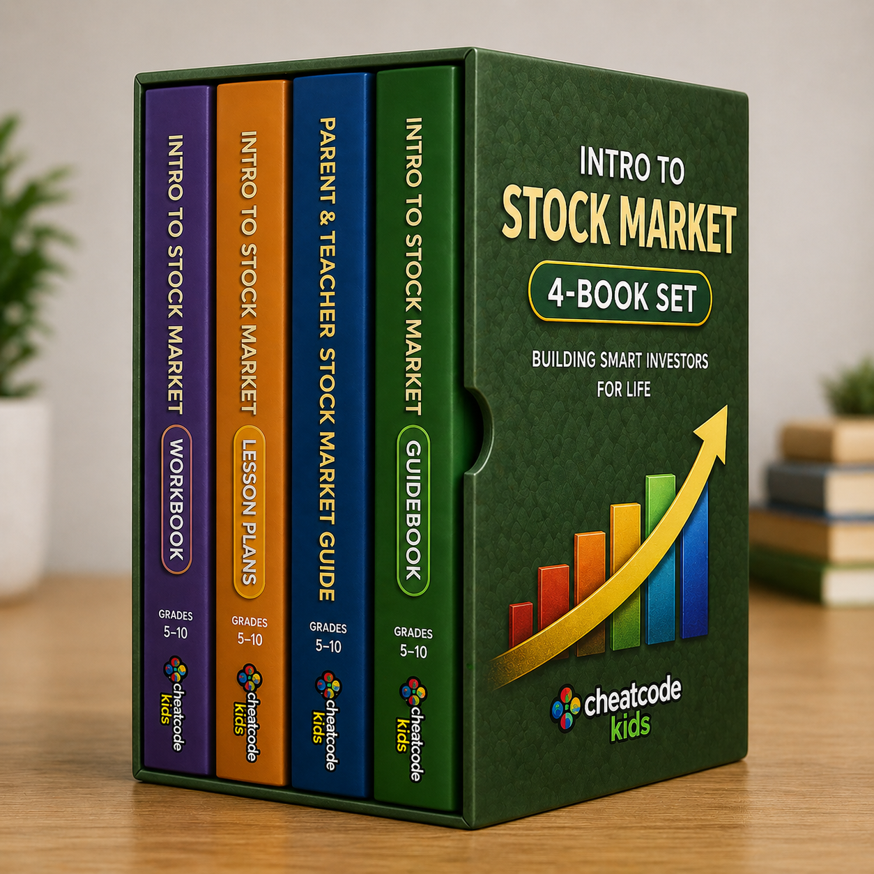 Intro to Stock Market 4-Book Set boxed bundle for grades 5–10